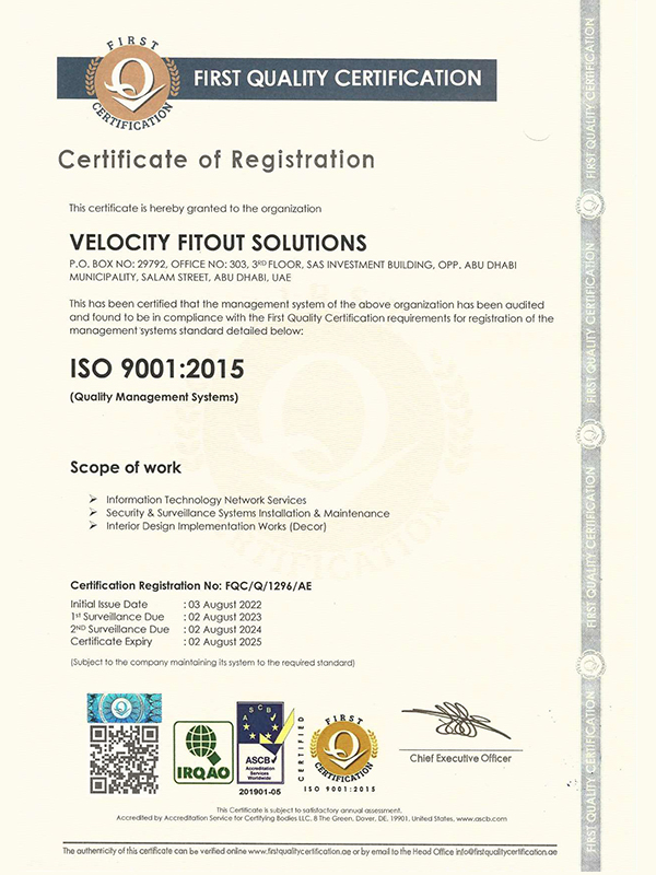 velocity ISO 9001:2015